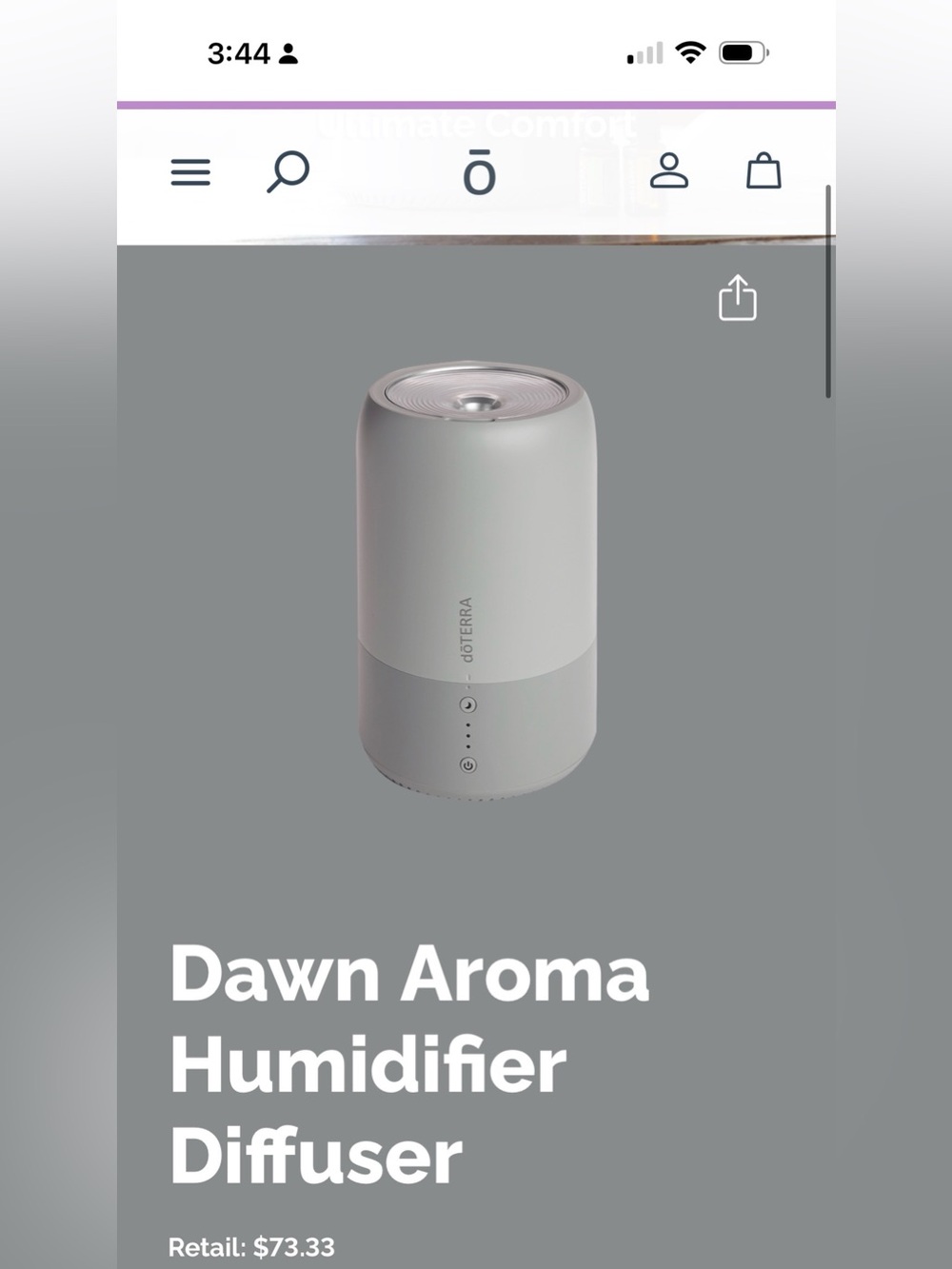 New never opened DoTERRA Dawn humidifier/ diffuser